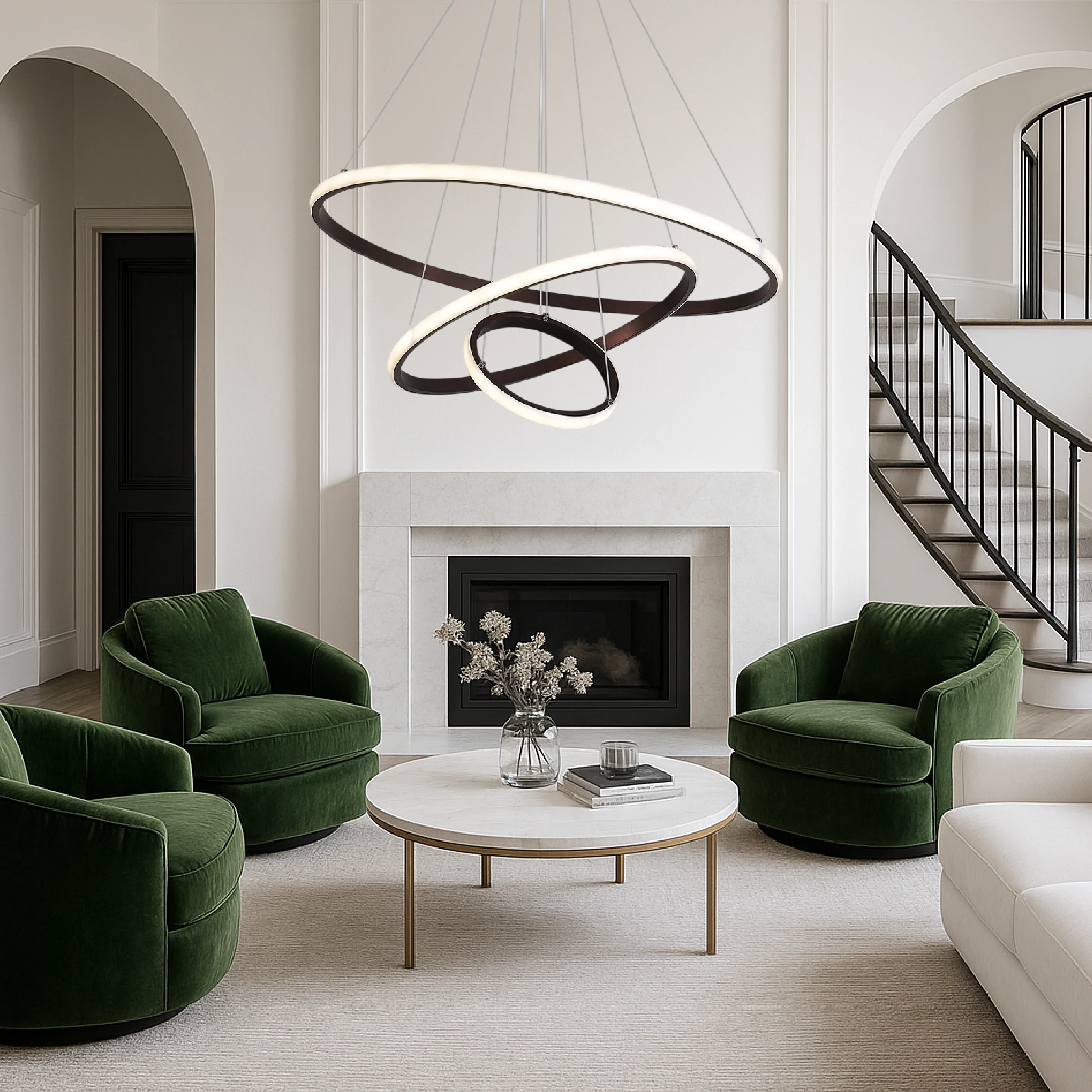 3-Layer Modern Spiral LED Chandelier - Image 2