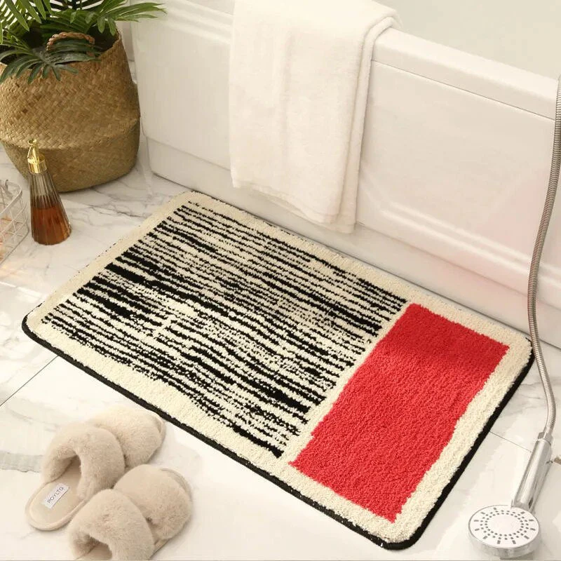 Abstract Pattern Bath Mat Non Slip Bathroom Floor - Image 4