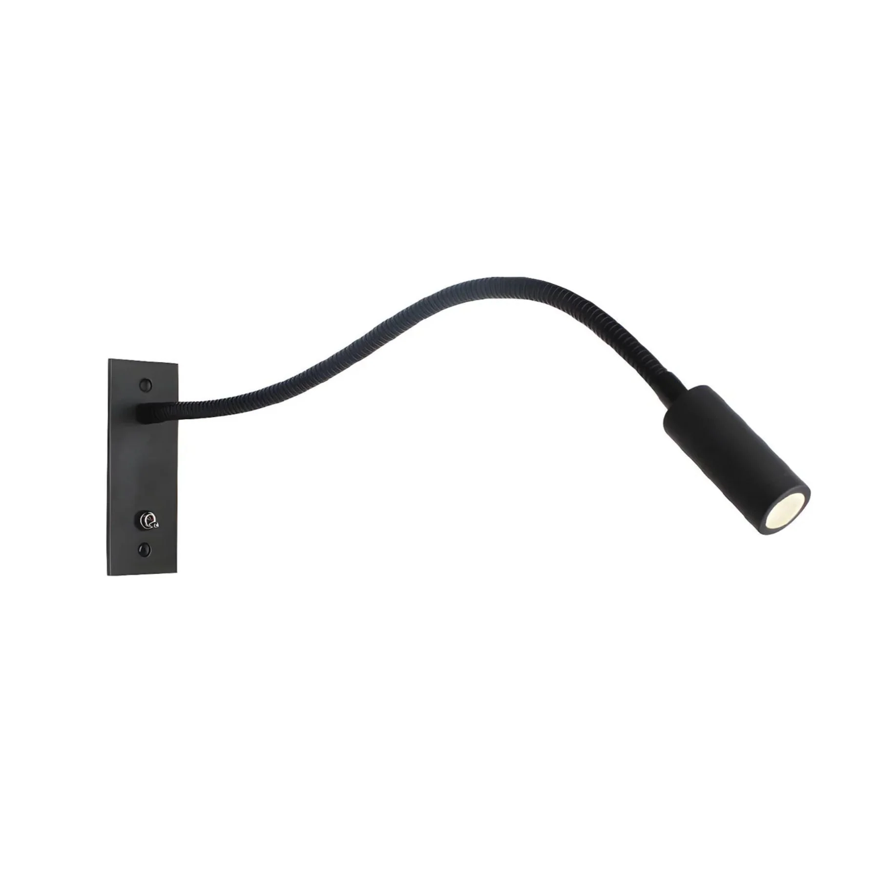 Adjustable Gooseneck Metal Wall Lamp with Cylindrical Head - Image 11