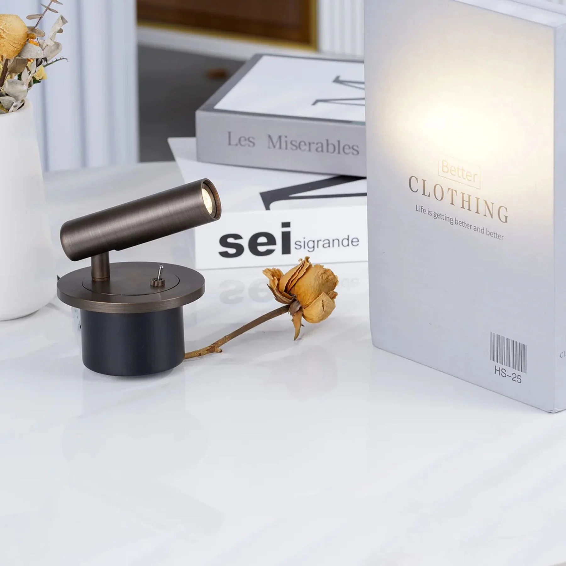 Adjustable Metal Wall Reading Lamp with Cylindrical Head - Image 11