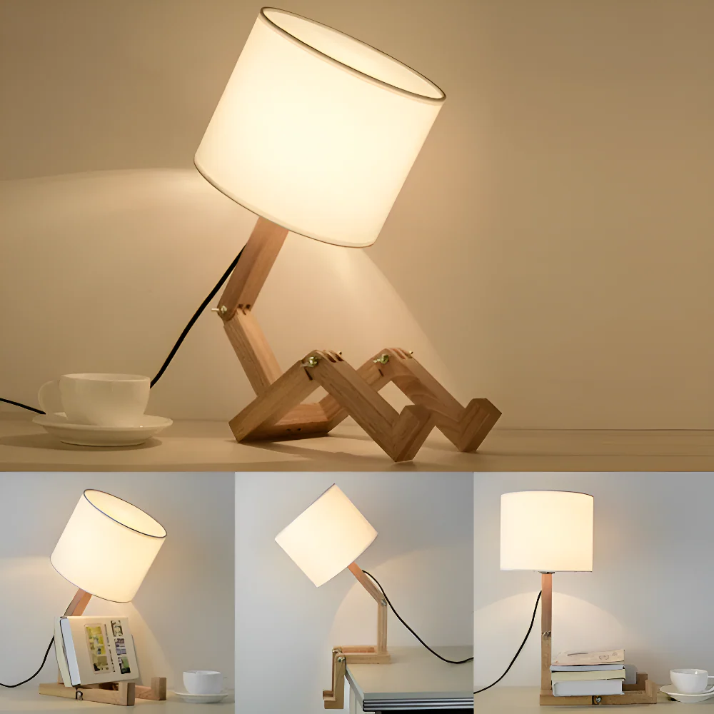 Adjustable wooden desk lamp - Image 5