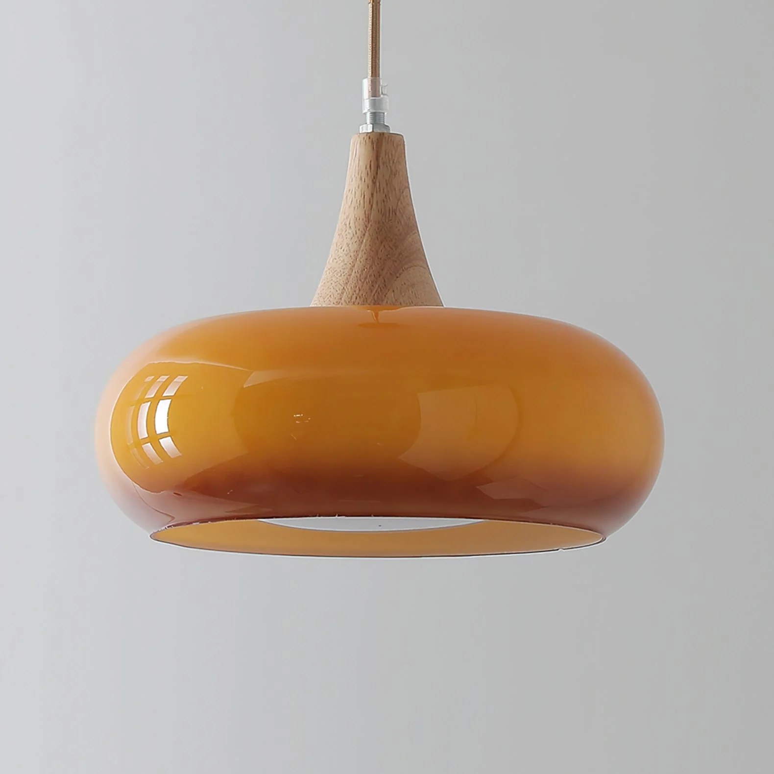 Amber Wood Accent Pendant Light - Image 10