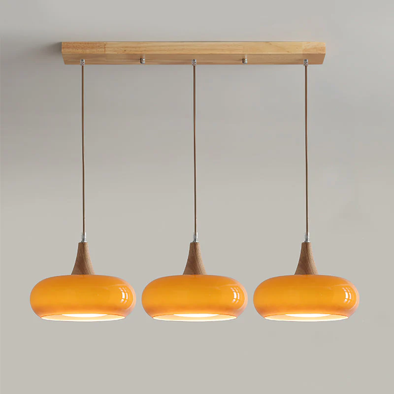 Amber Wood Accent Pendant Light - Image 15