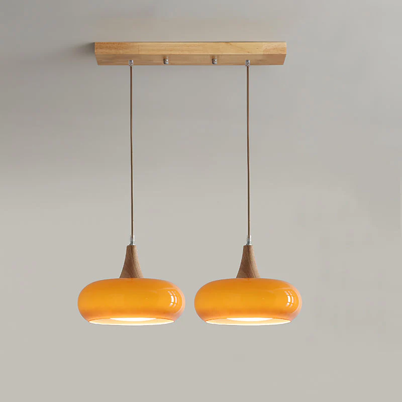 Amber Wood Accent Pendant Light - Image 9