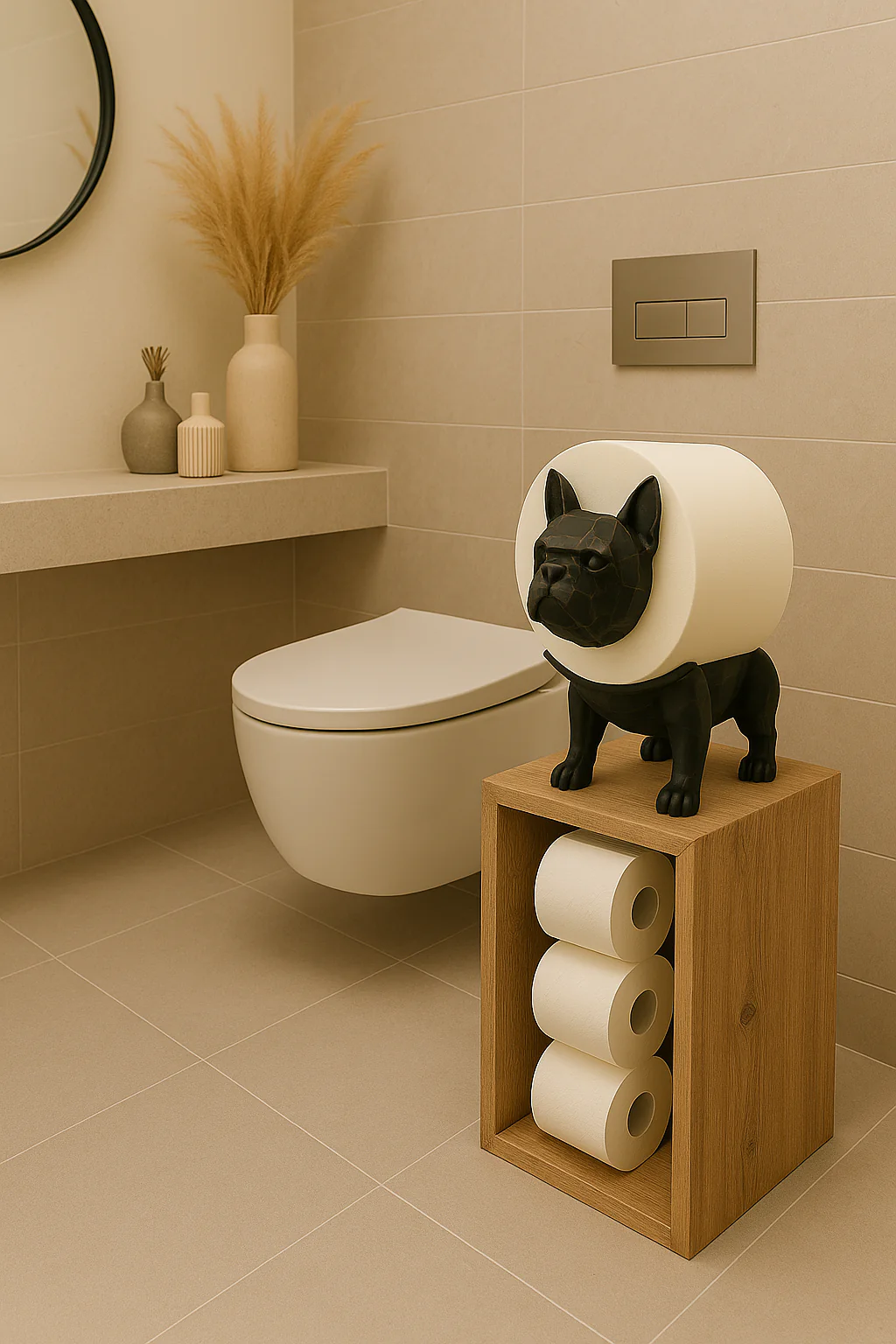 Animal Toilet Roll Holder Tabletop Decorative Figure - Image 4