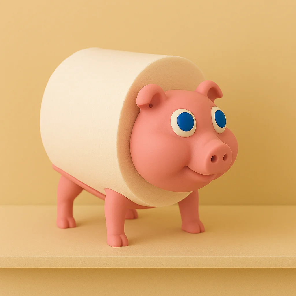 Animal Toilet Roll Holder Tabletop Decorative Figure - Image 7