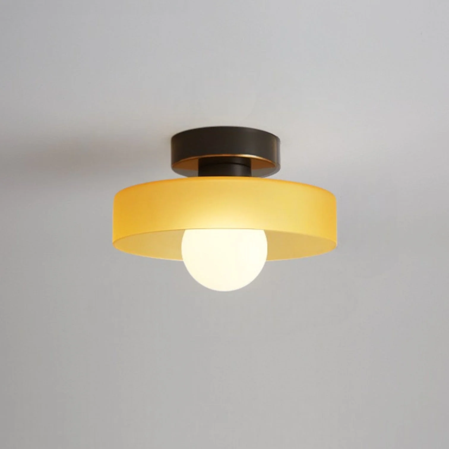 Bauhaus Glass Ceiling Light with Round Shade - Image 6