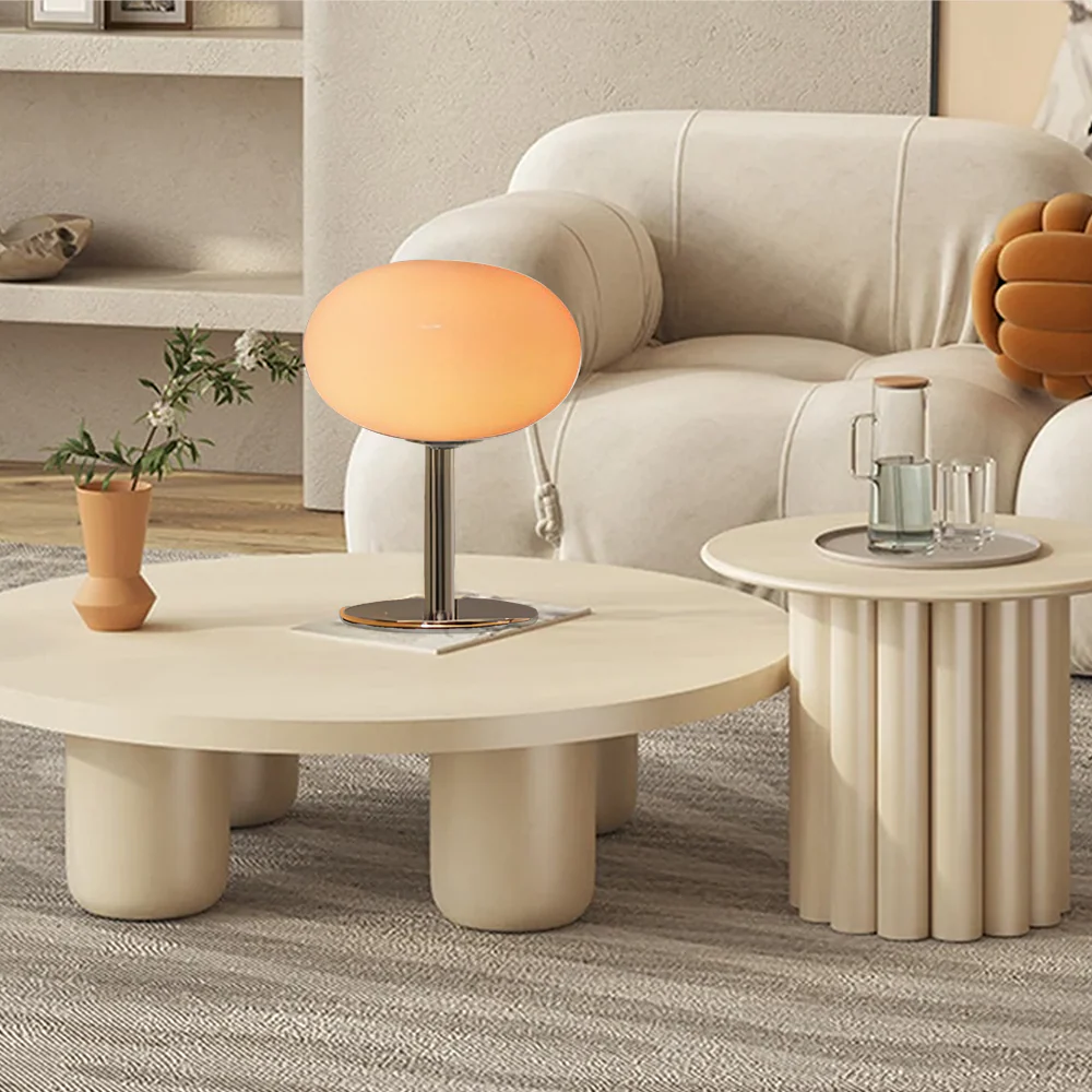Bauhaus Glass Table Lamp with Dome Shade - Image 4