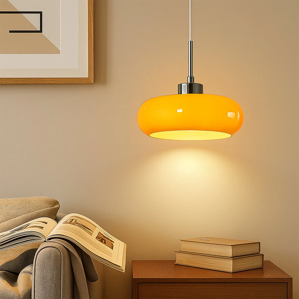 Bauhaus pendant light with rounded ring shade - Image 4