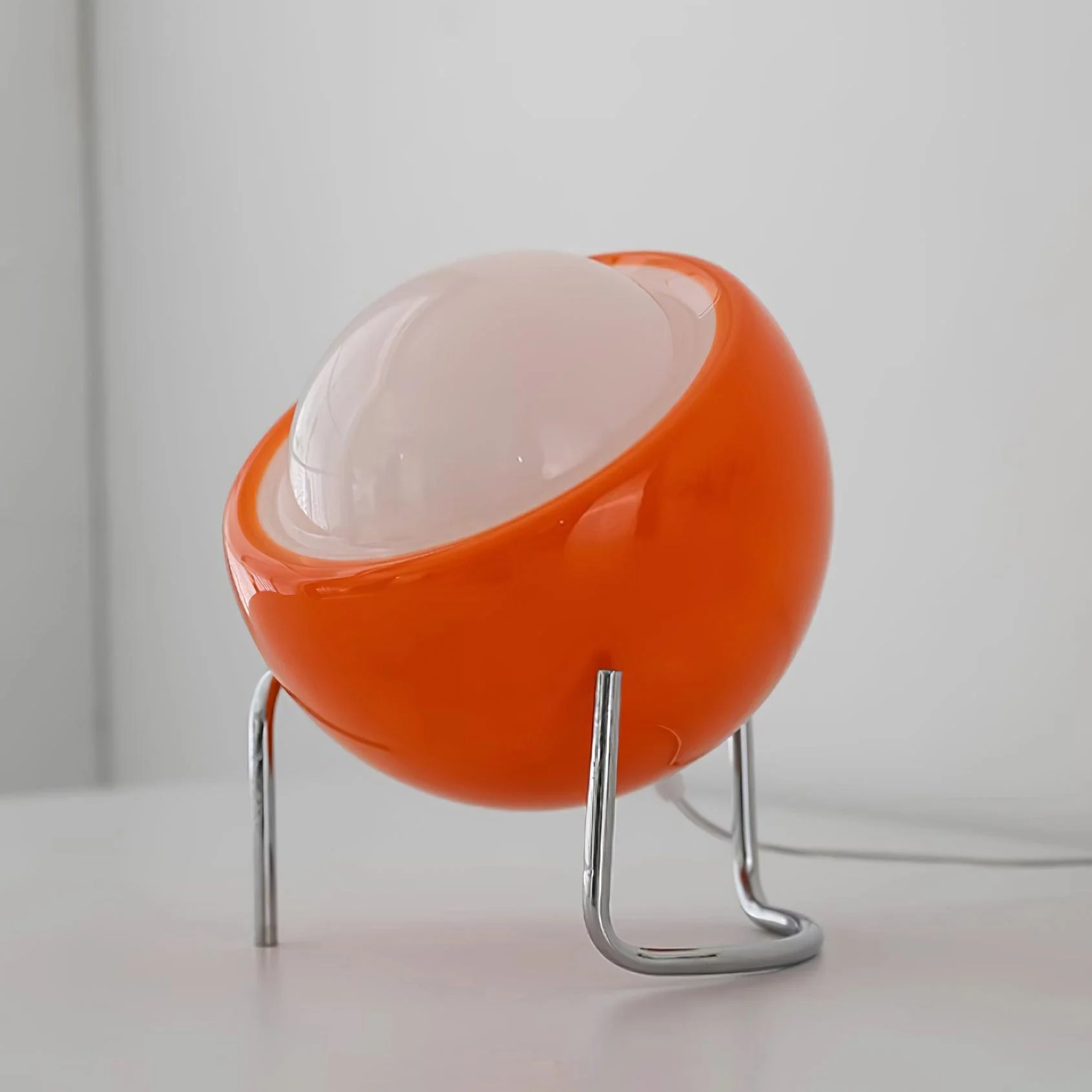 Bauhaus Style Glass-Look Table Lamp with Metal Frame - Image 32