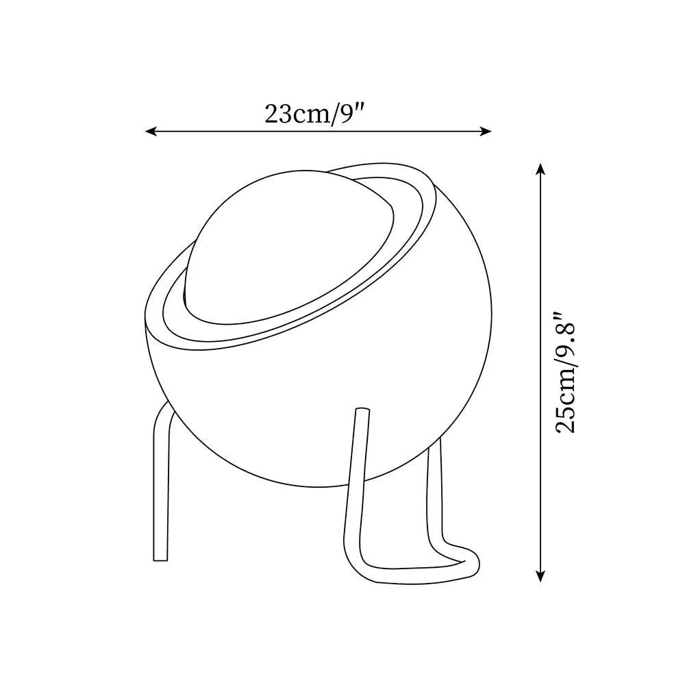 Bauhaus Style Glass-Look Table Lamp with Metal Frame - Image 5