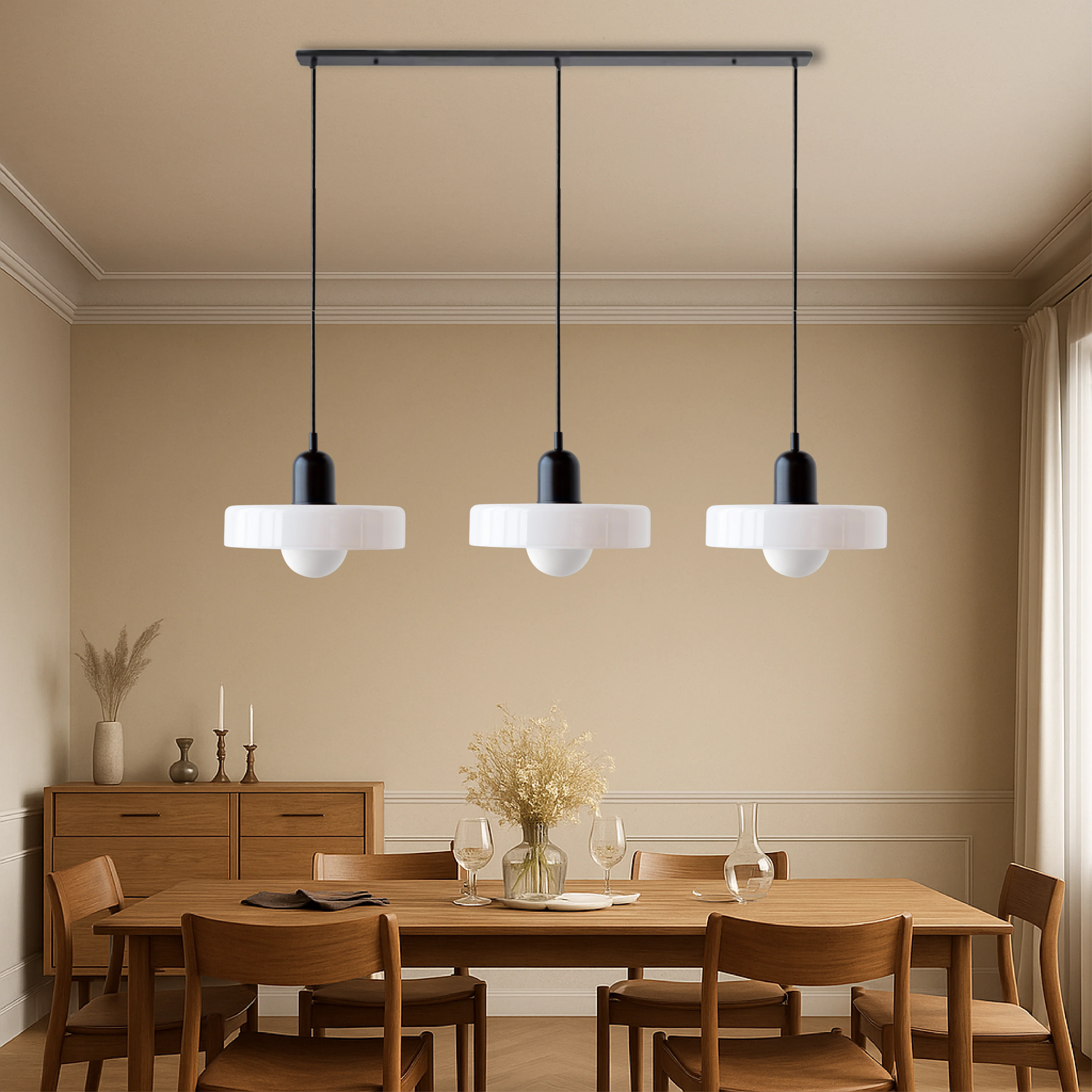 Bauhaus Triple Glass Pendant Light - Image 2