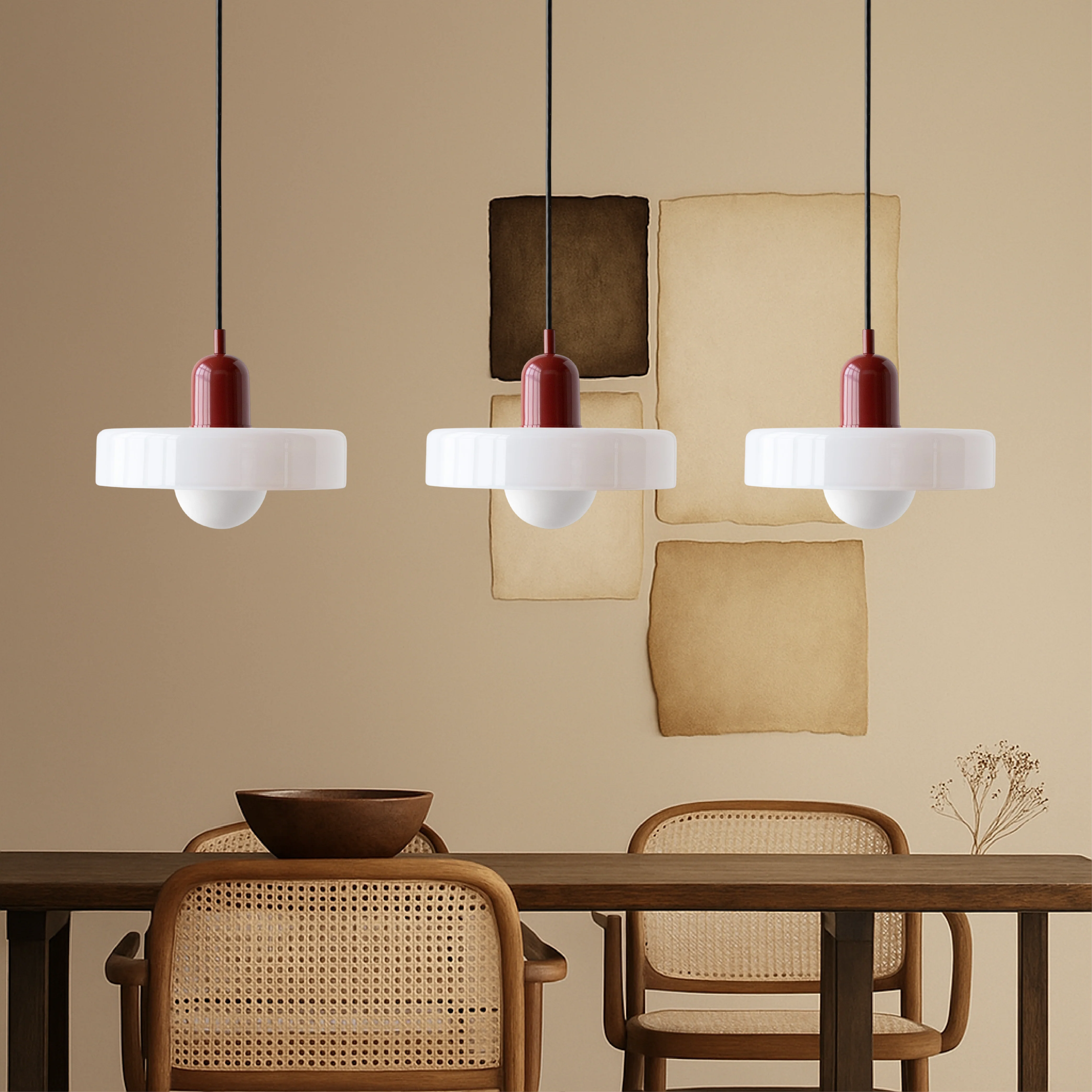 Bauhaus Triple Glass Pendant Light - Image 3