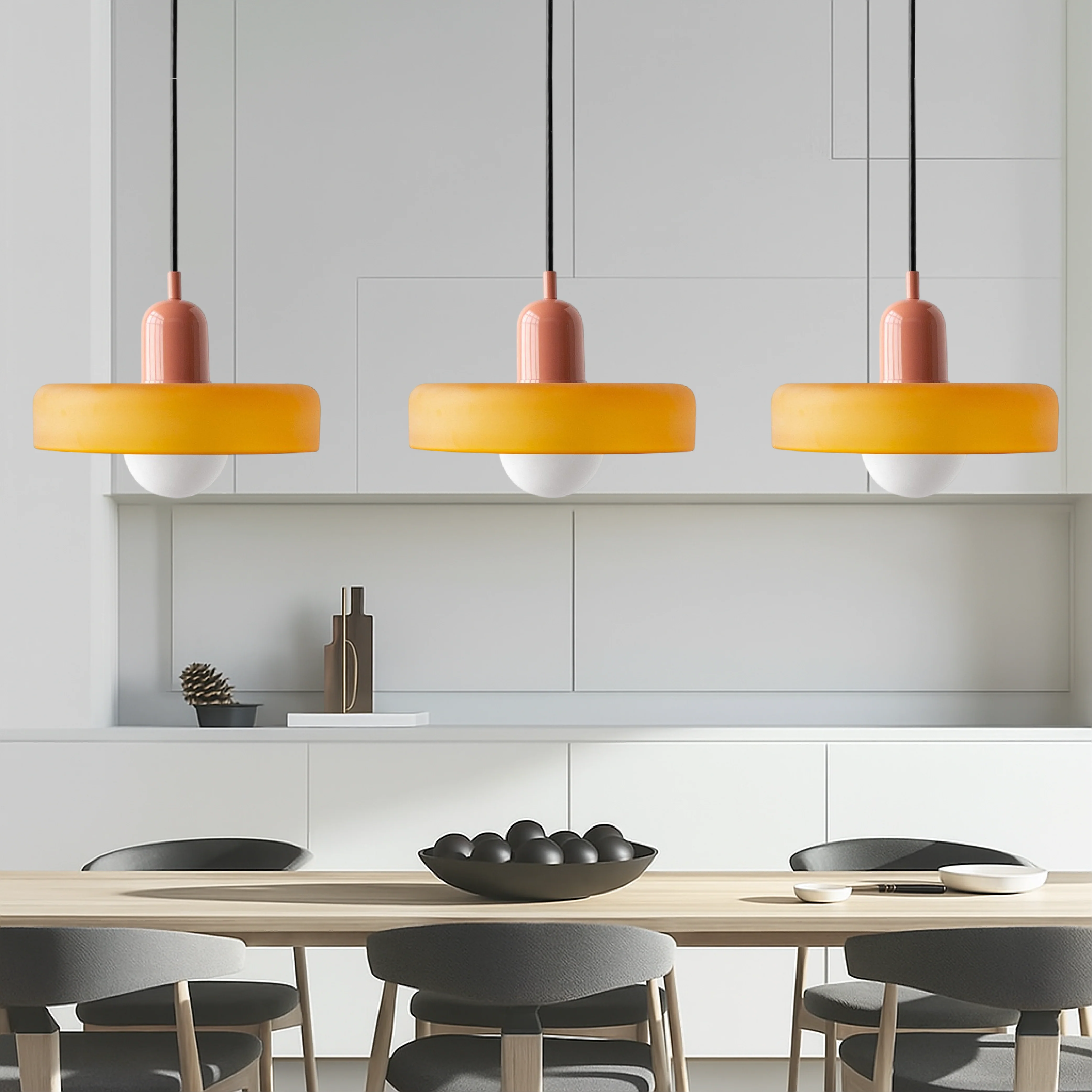 Bauhaus Triple Glass Pendant Light - Image 4
