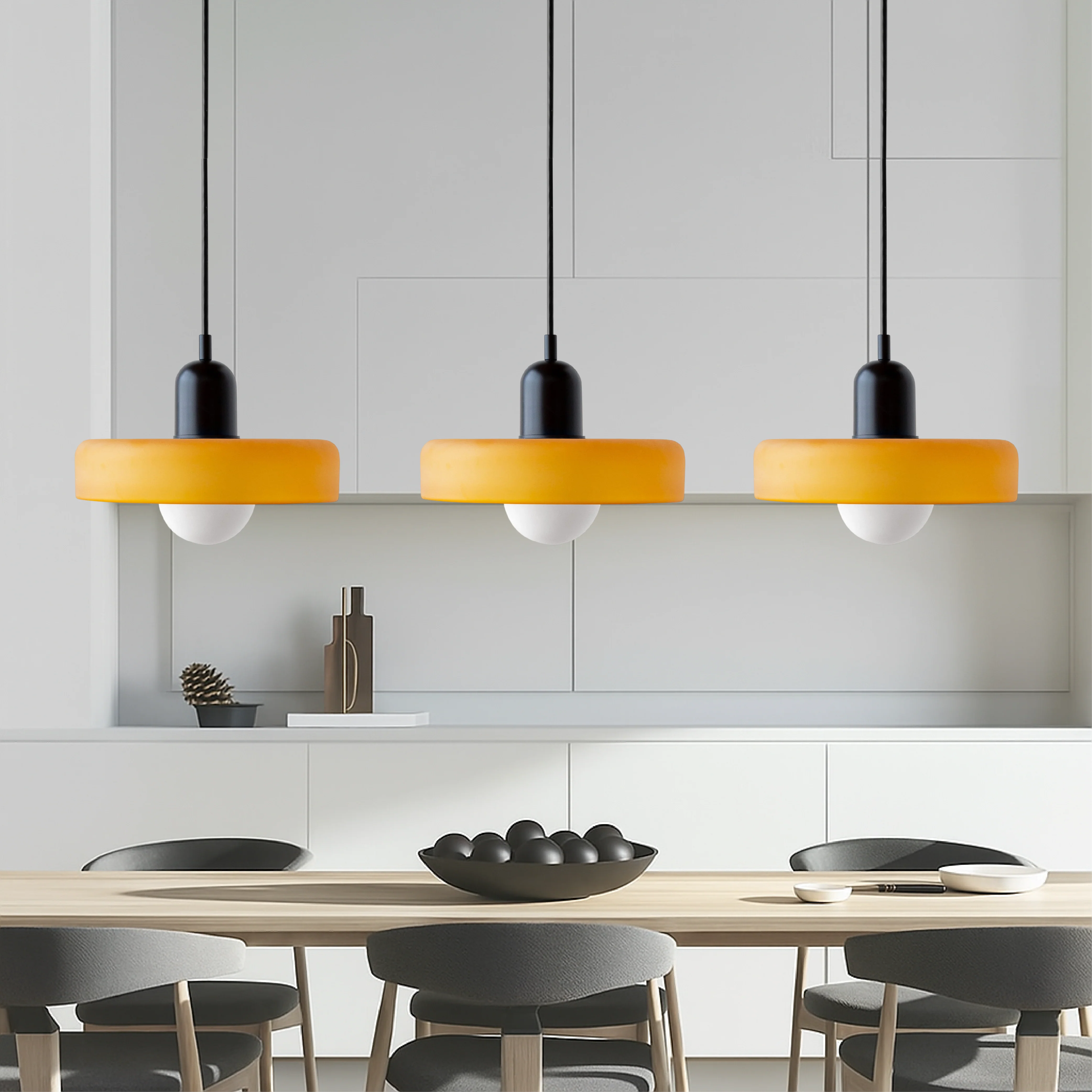 Bauhaus Triple Glass Pendant Light - Image 5