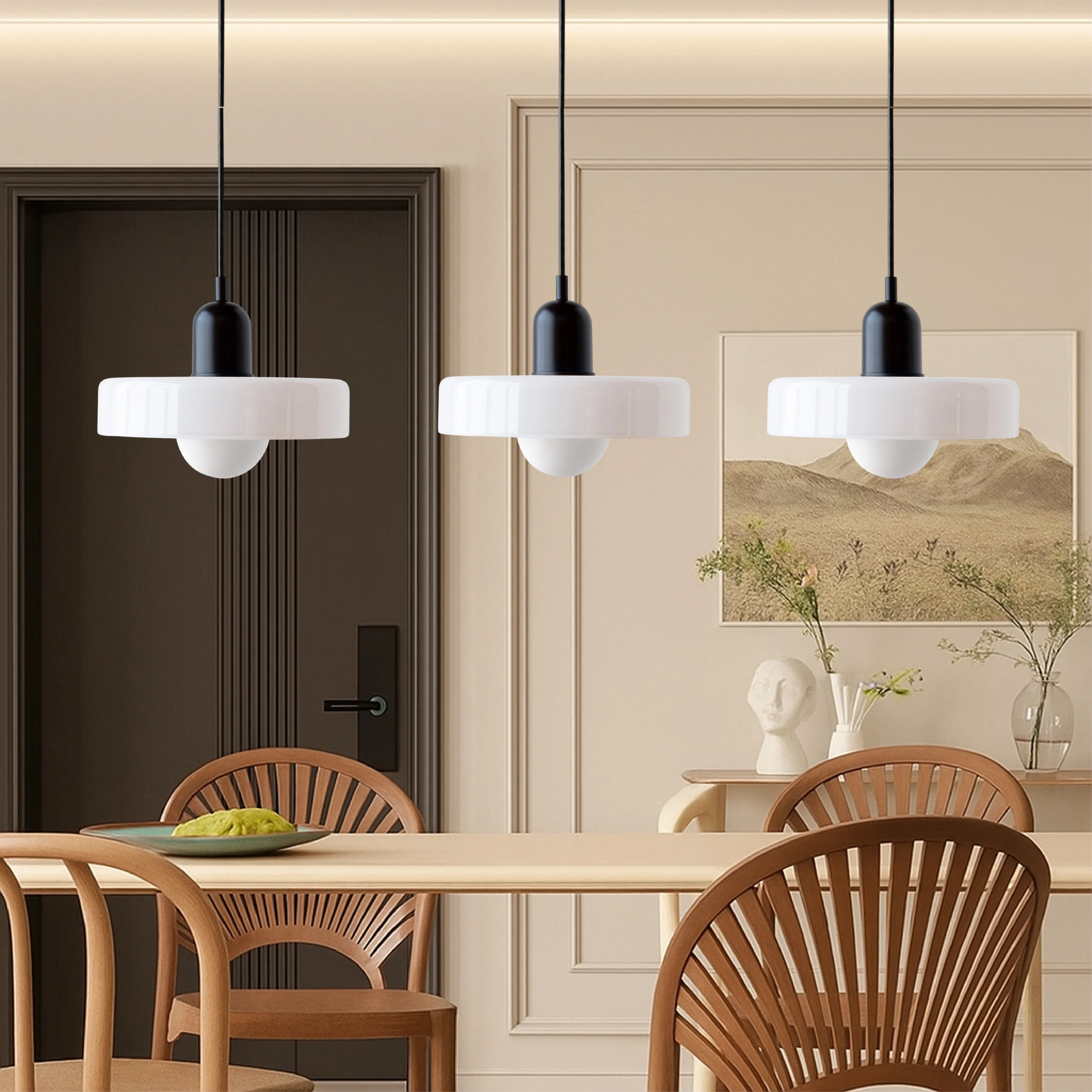 Bauhaus Triple Glass Pendant Light - Image 7
