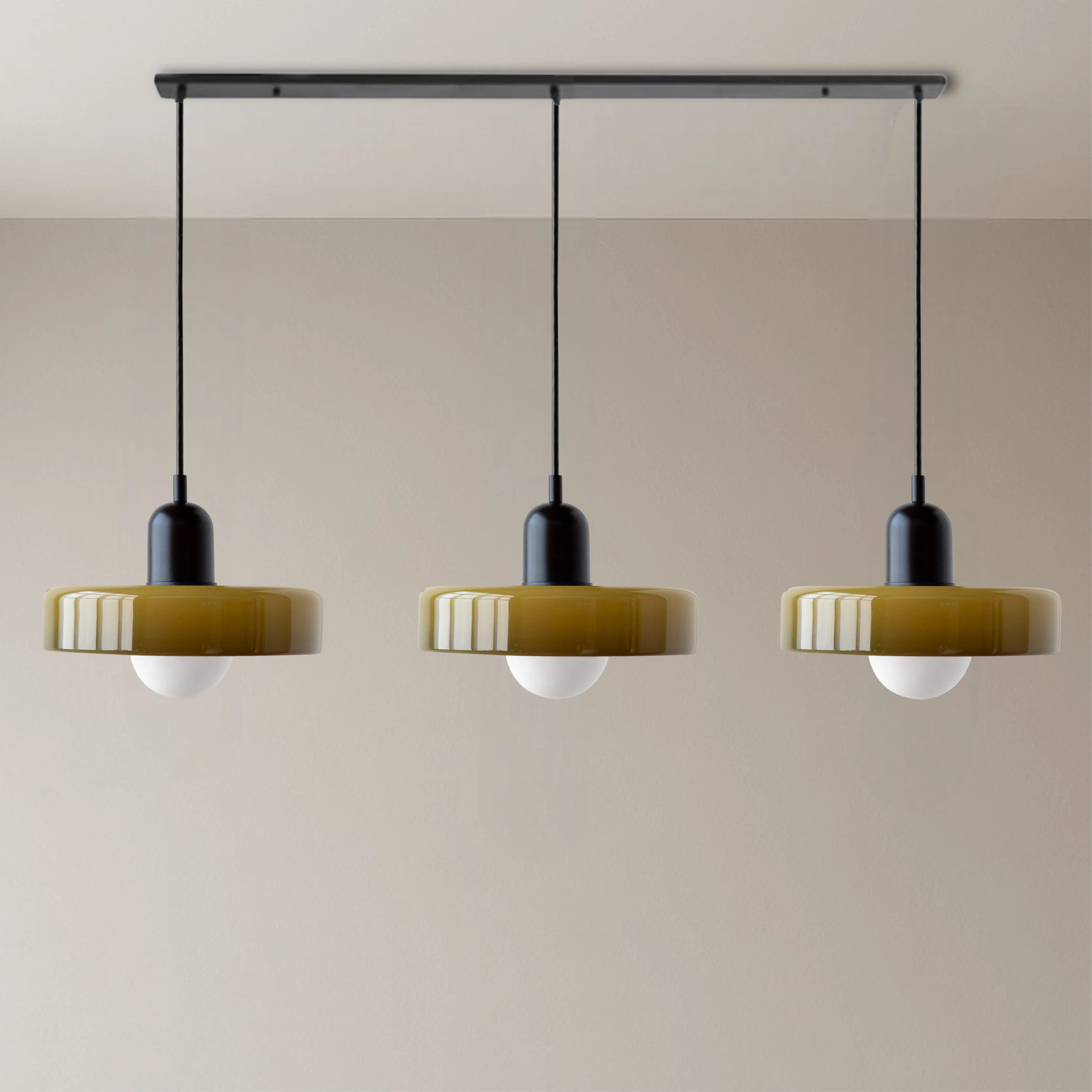 Bauhaus Triple Glass Pendant Light - Image 8