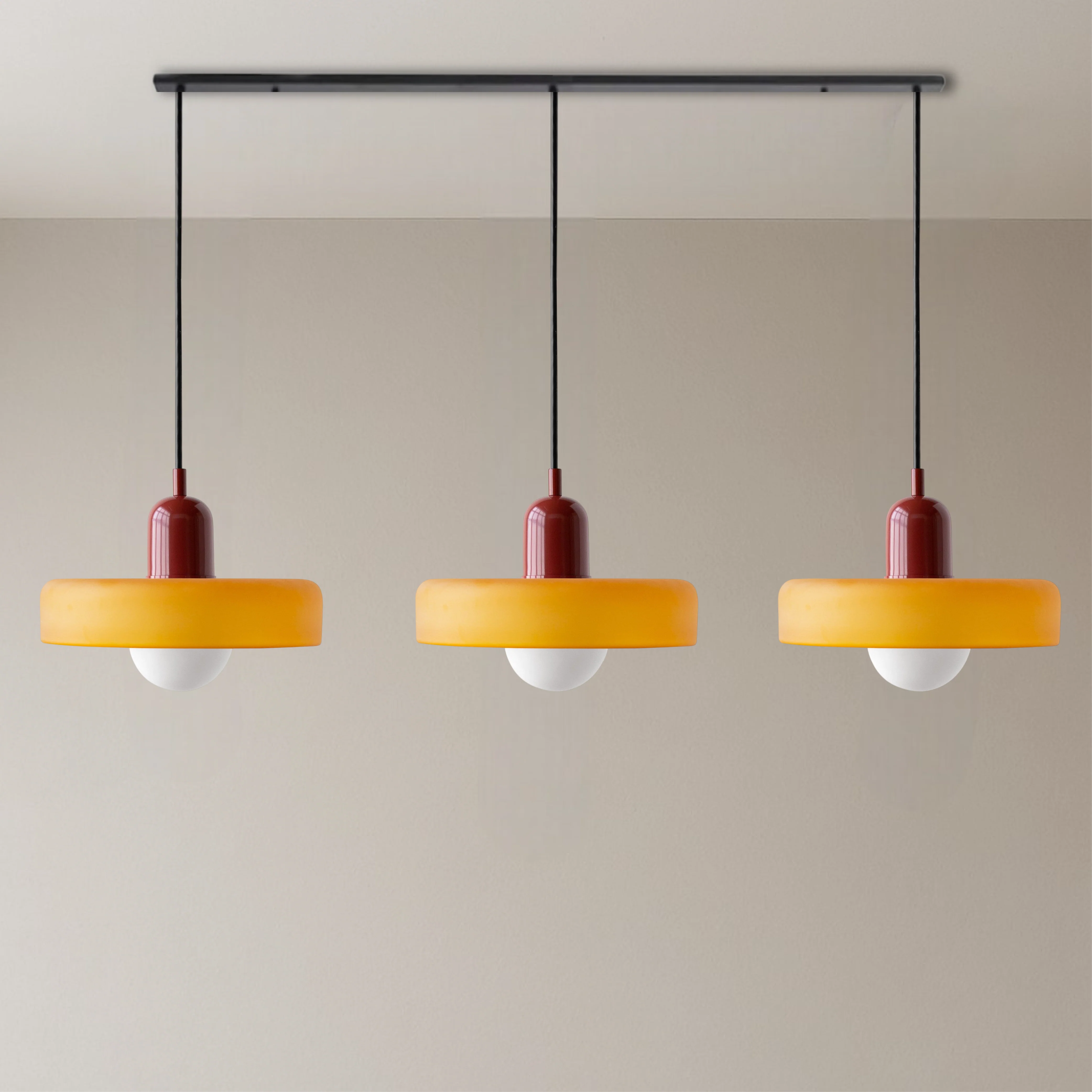 Bauhaus Triple Glass Pendant Light - Image 9