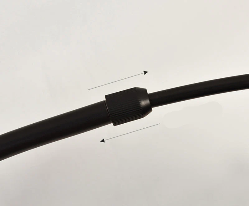 Black Metal Arc Floor Lamp with Round Base - Image 19