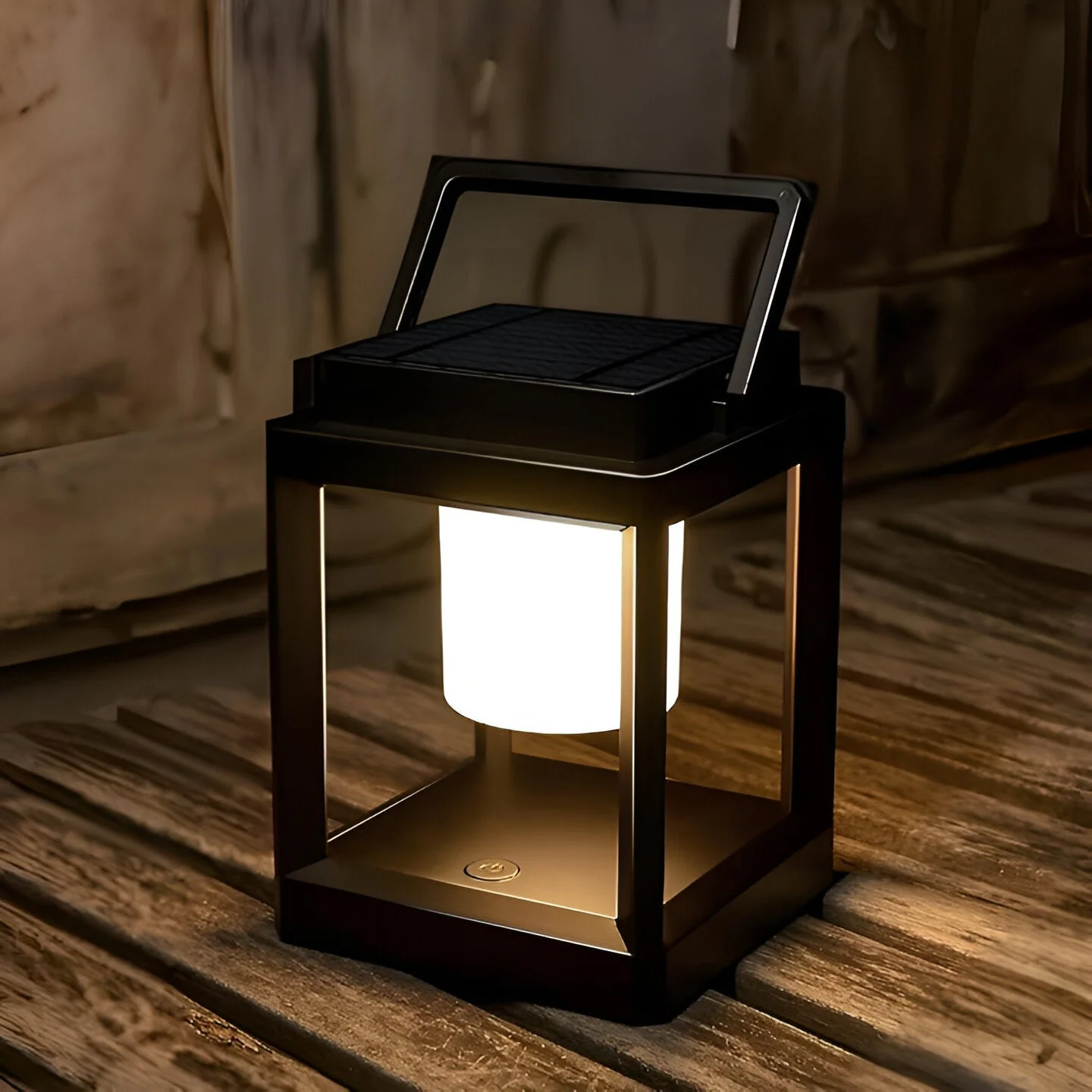 Black Outdoor Lantern Light with Square Frame and Handle - Image 2