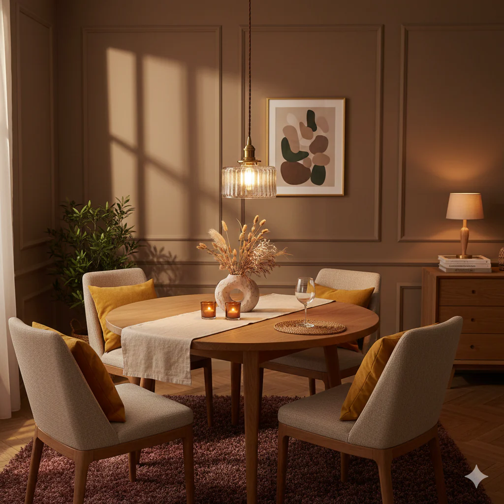 Brass Textured Glass Round Ceiling Pendant Light - Image 17
