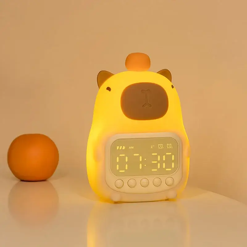 Capybara Digital Alarm Clock with LED Display