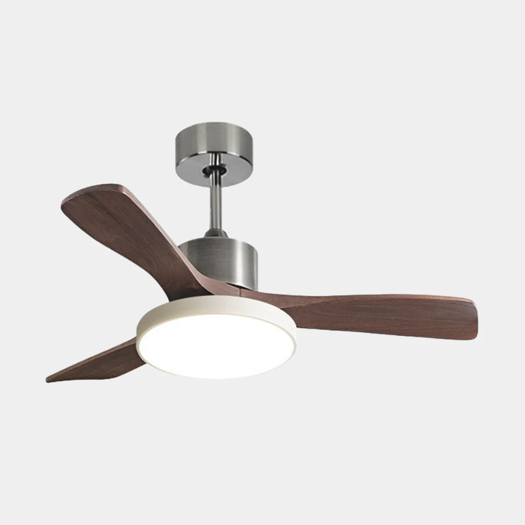 Ceiling Fan with LED Light and Three Wooden Blades - Image 10
