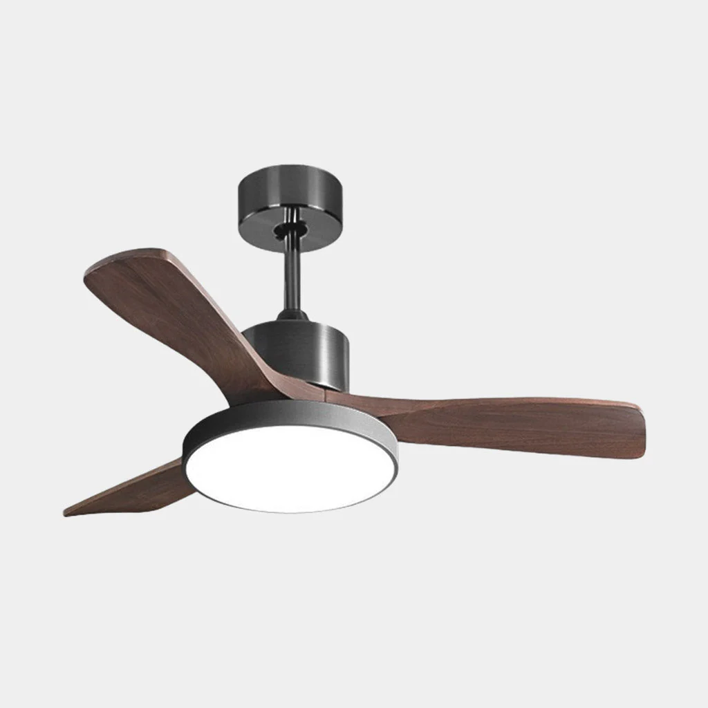 Ceiling Fan with LED Light and Three Wooden Blades - Image 11