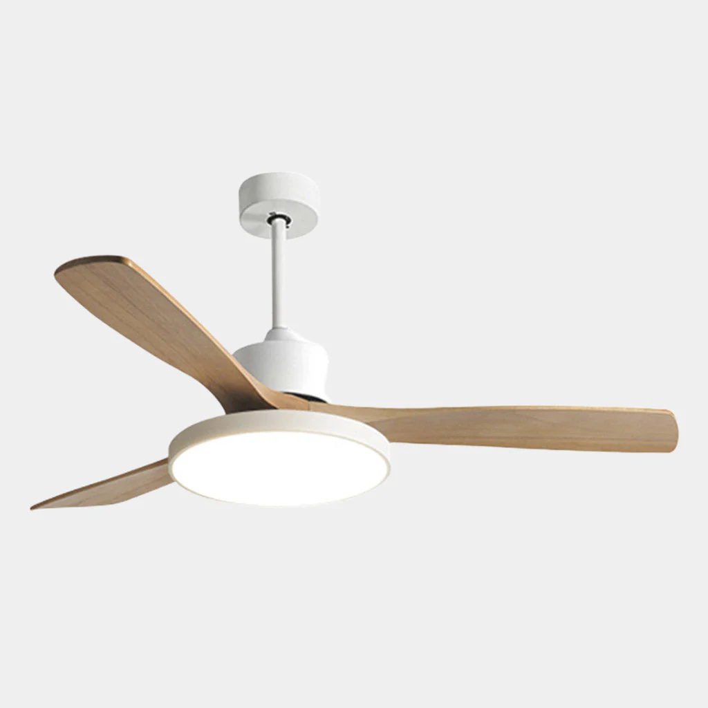 Ceiling Fan with LED Light and Three Wooden Blades - Image 6