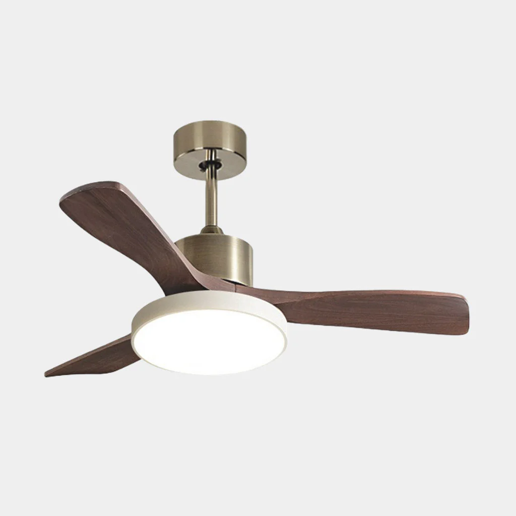 Ceiling Fan with LED Light and Three Wooden Blades - Image 8