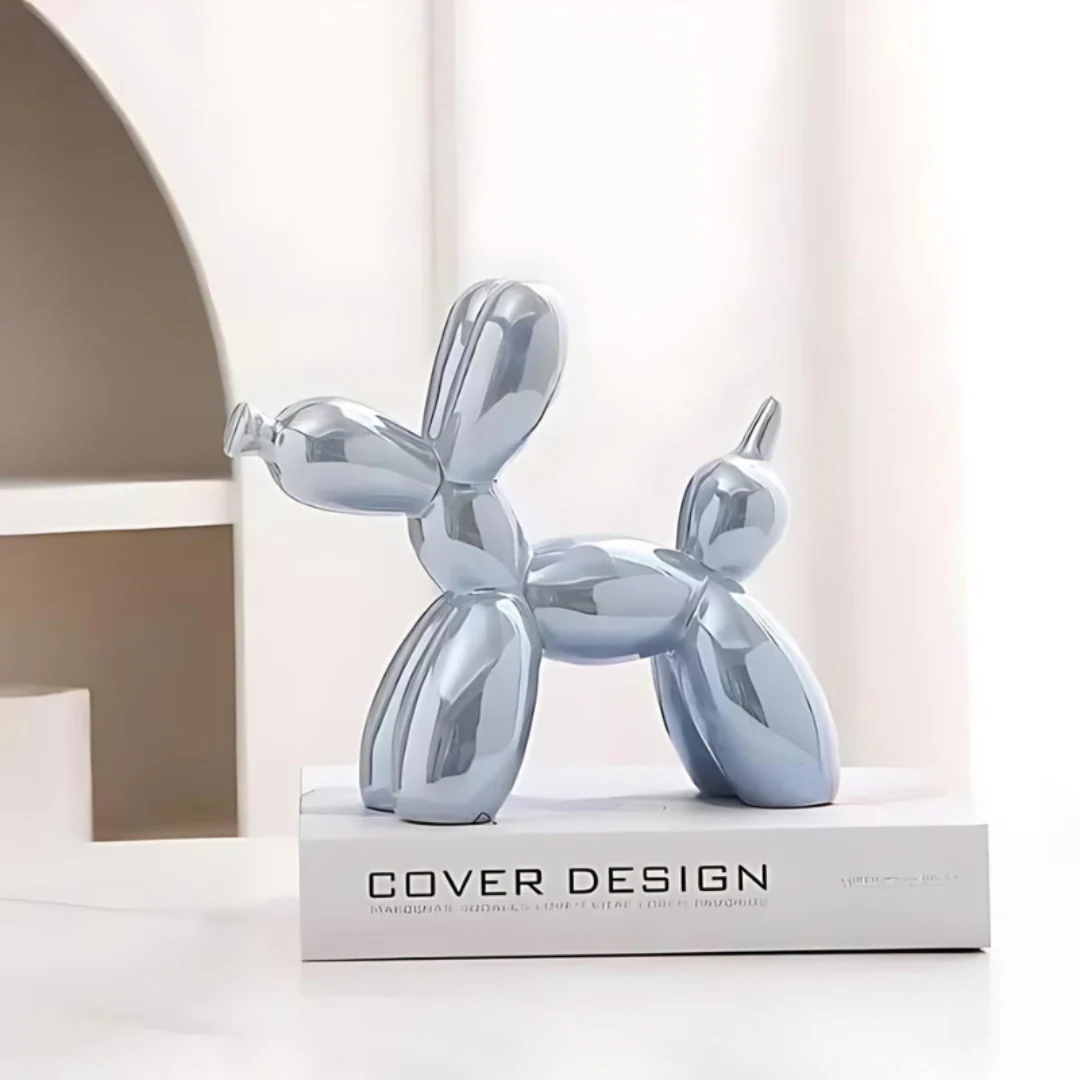 Ceramic Balloon Dog Sculpture Modern Playful Home Decor - Image 4