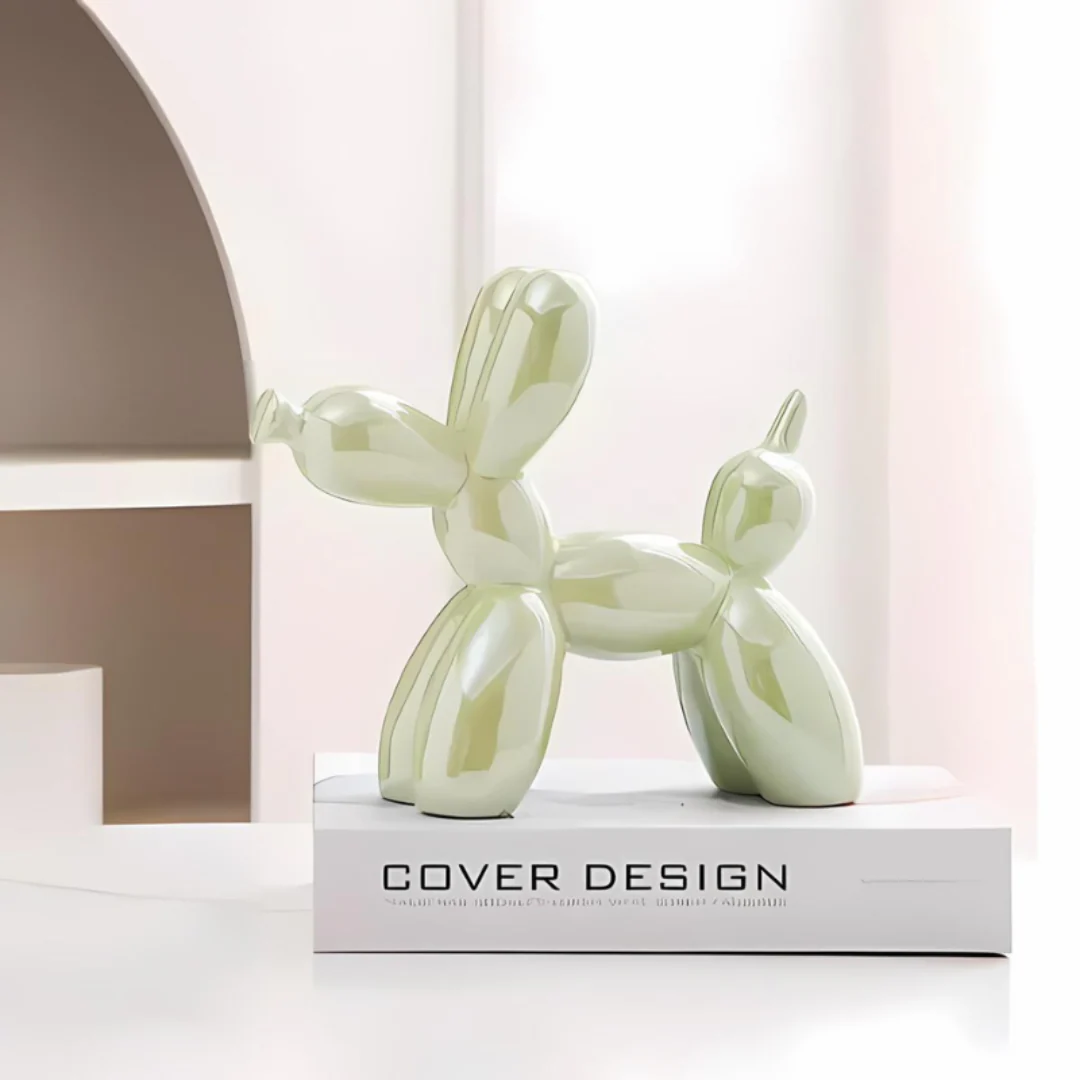 Ceramic Balloon Dog Sculpture Modern Playful Home Decor - Image 5
