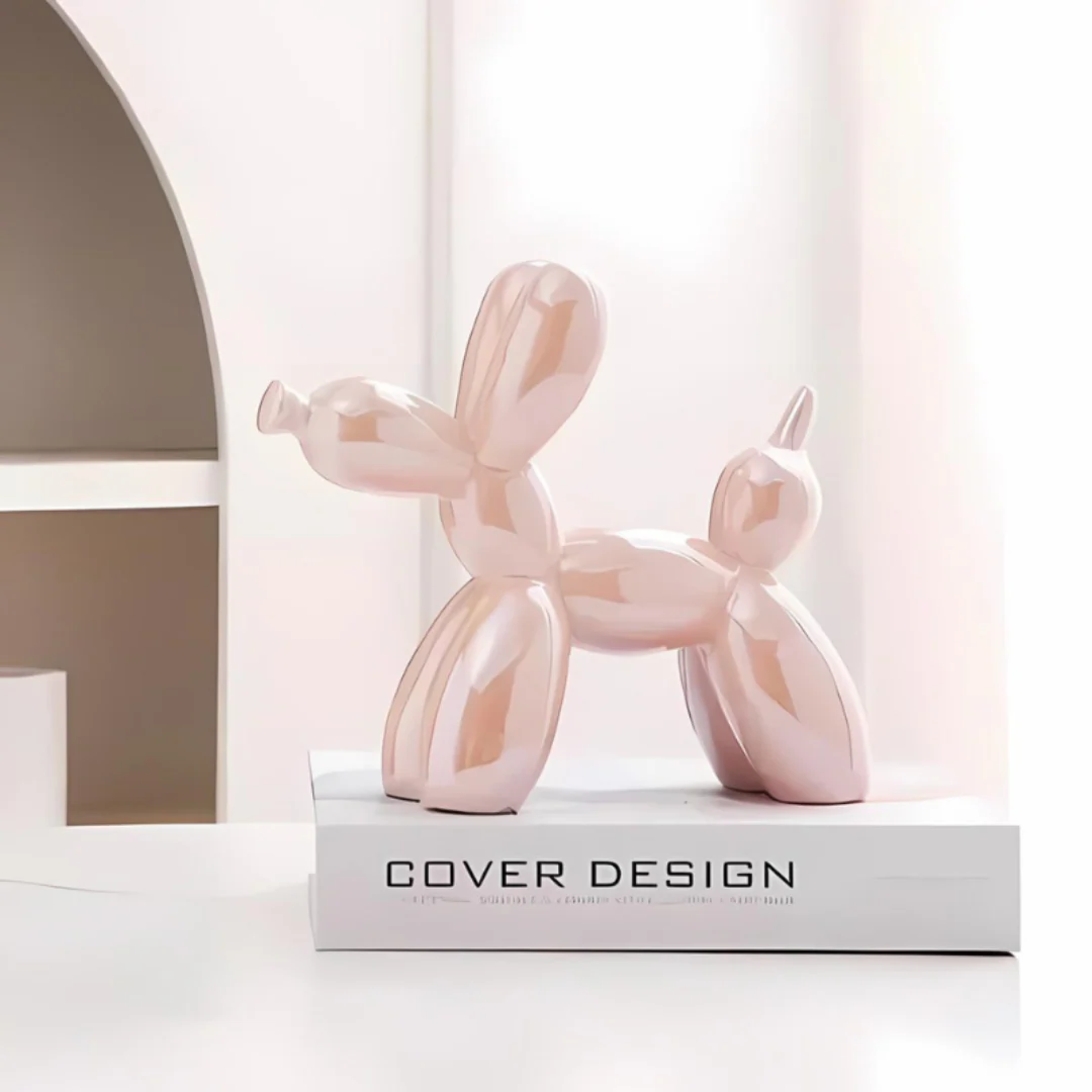 Ceramic Balloon Dog Sculpture Modern Playful Home Decor - Image 7