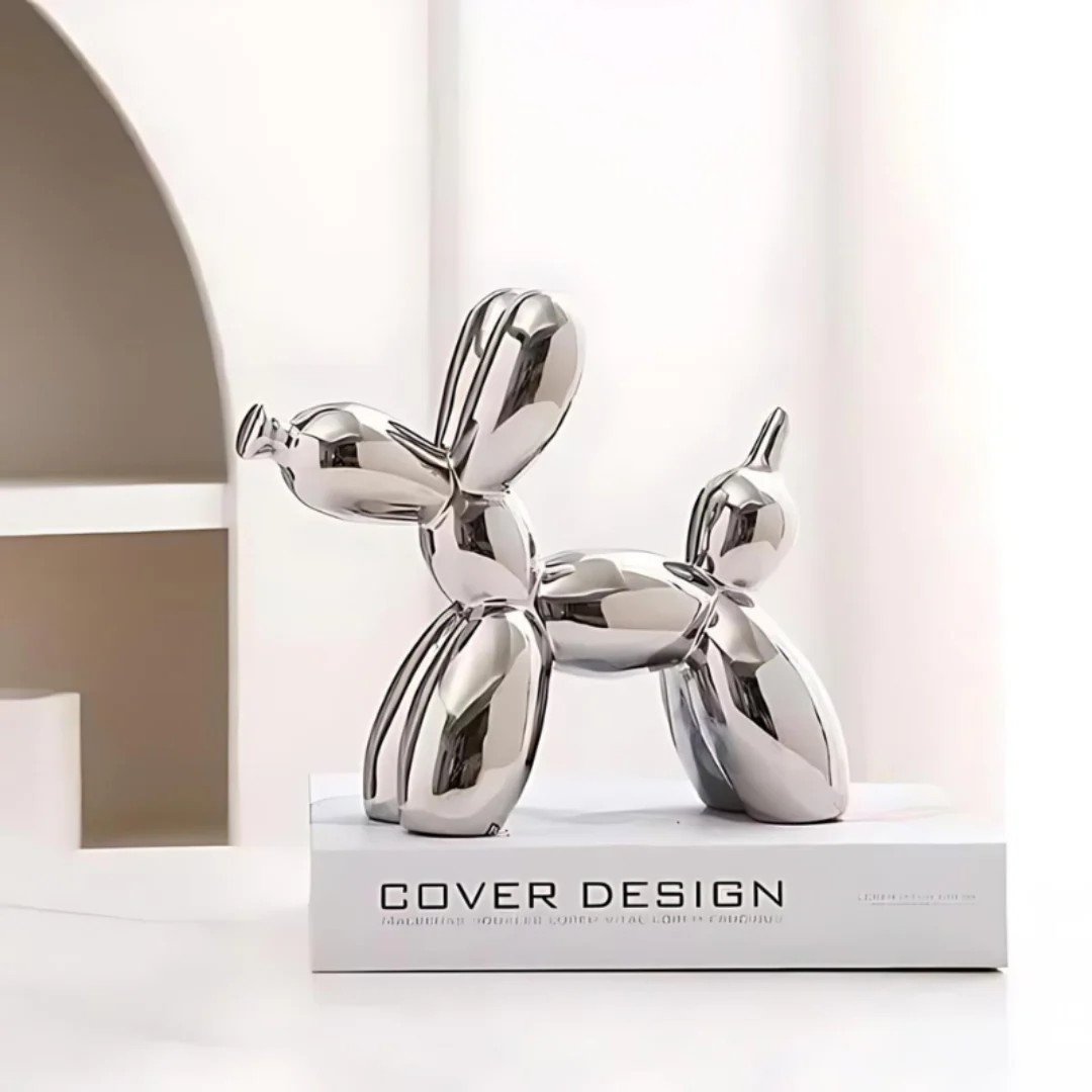 Ceramic Balloon Dog Sculpture Modern Playful Home Decor - Image 9
