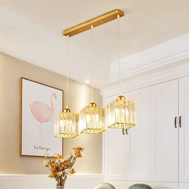 Cluster Pendant Light with Cylindrical Glass Shades - Image 11