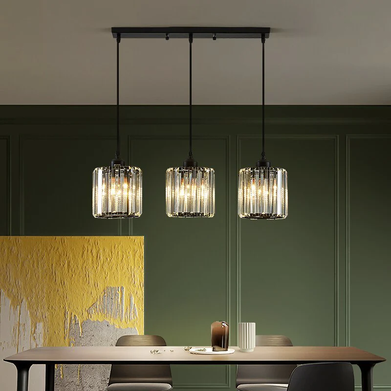 Cluster Pendant Light with Cylindrical Glass Shades - Image 3