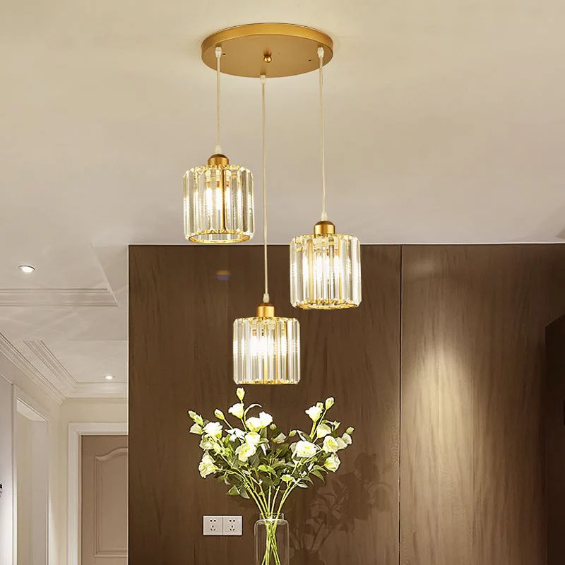 Cluster Pendant Light with Cylindrical Glass Shades - Image 4