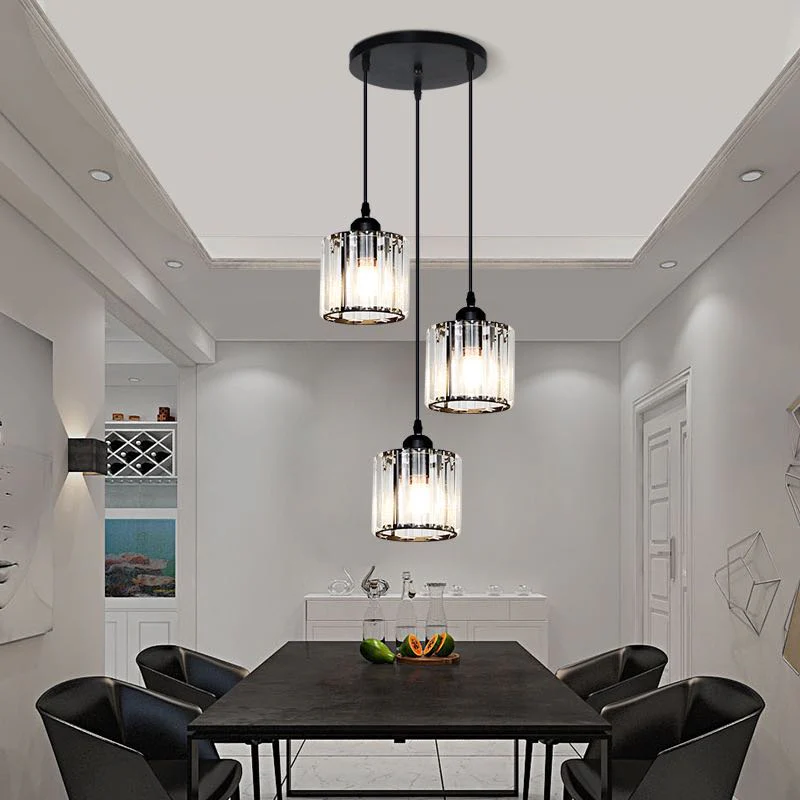 Cluster Pendant Light with Cylindrical Glass Shades - Image 5