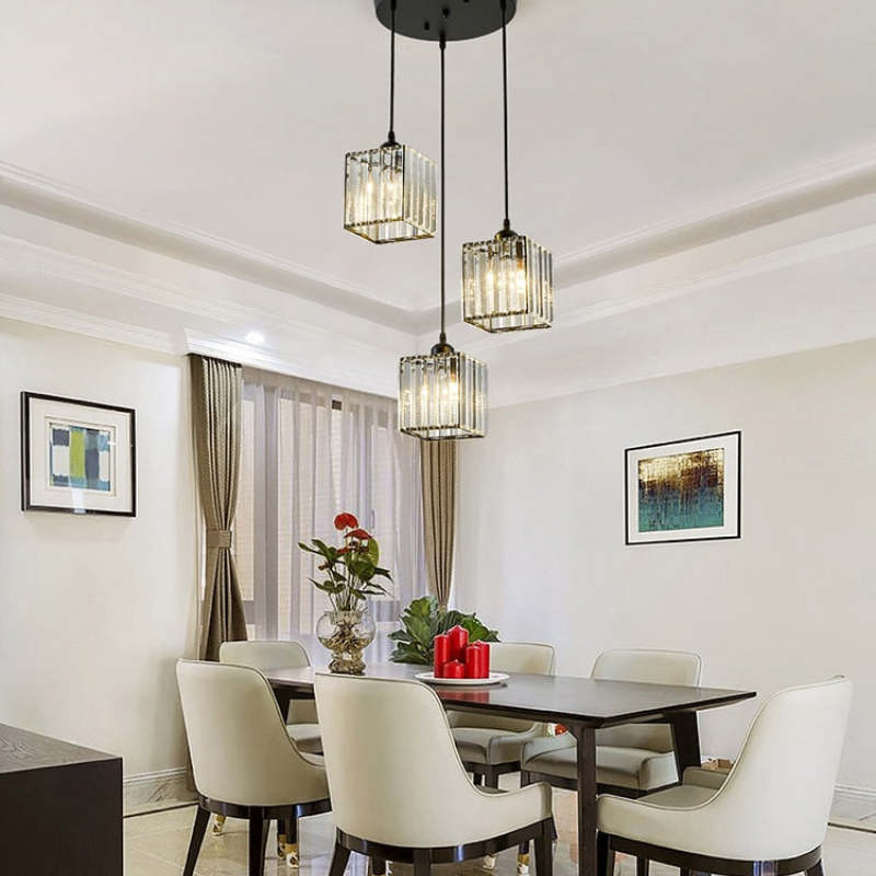 Cluster Pendant Light with Cylindrical Glass Shades - Image 8