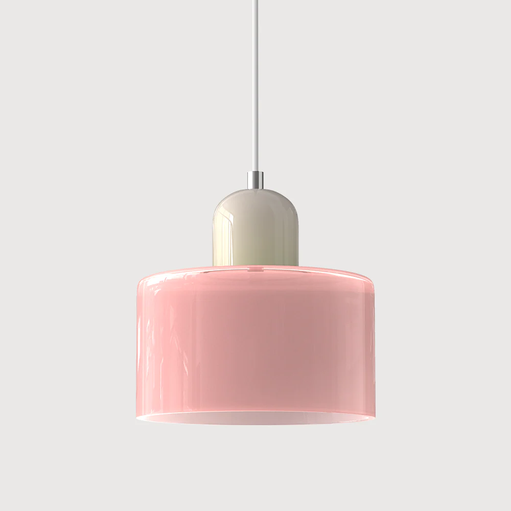 Coloured glass Bauhaus pendant light - Image 11