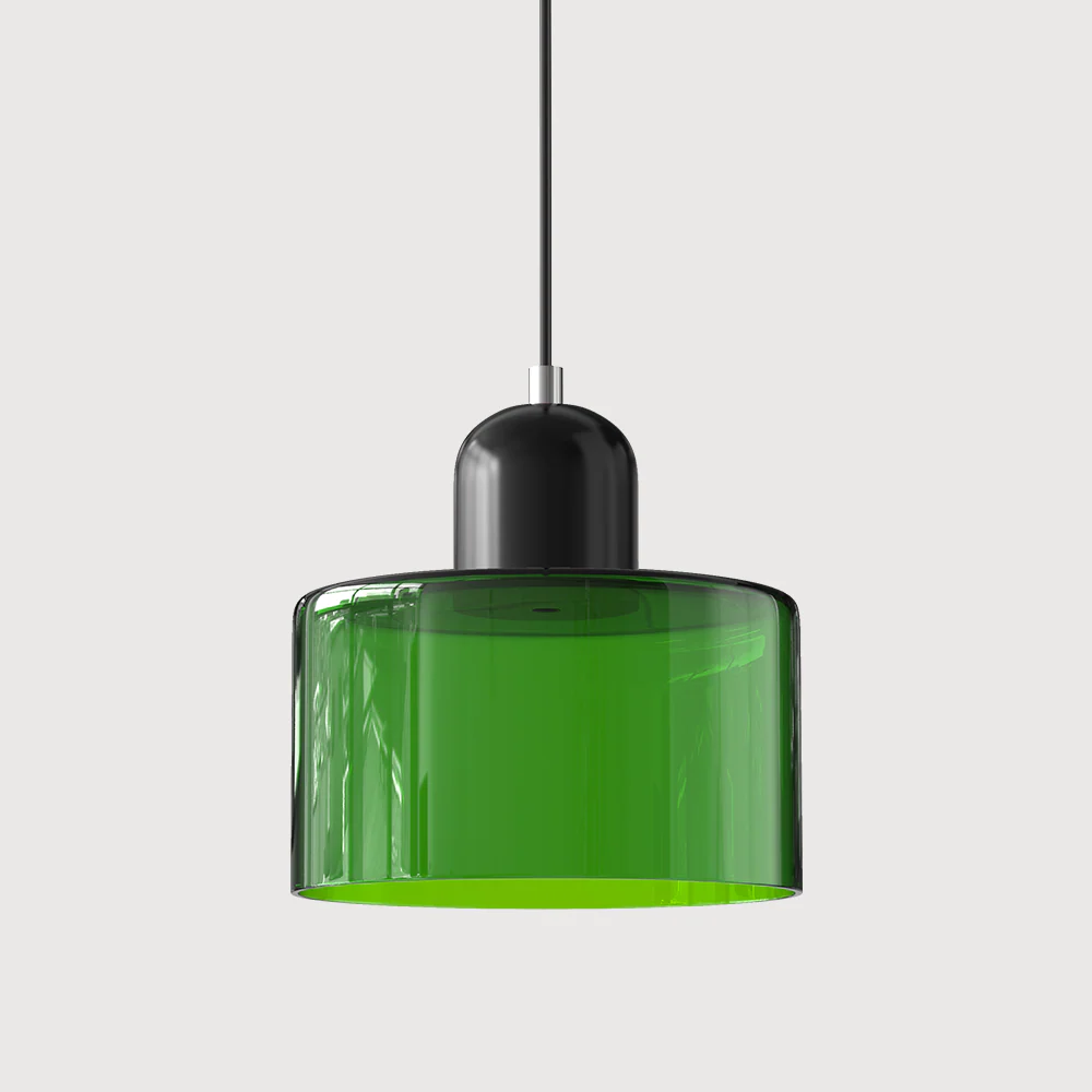 Coloured glass Bauhaus pendant light - Image 12