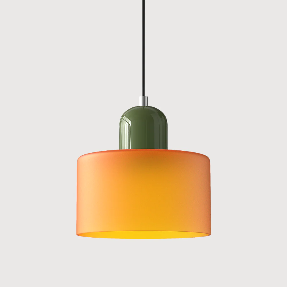 Coloured glass Bauhaus pendant light - Image 20