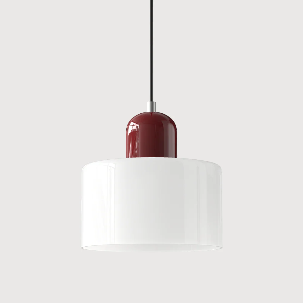 Coloured glass Bauhaus pendant light - Image 24