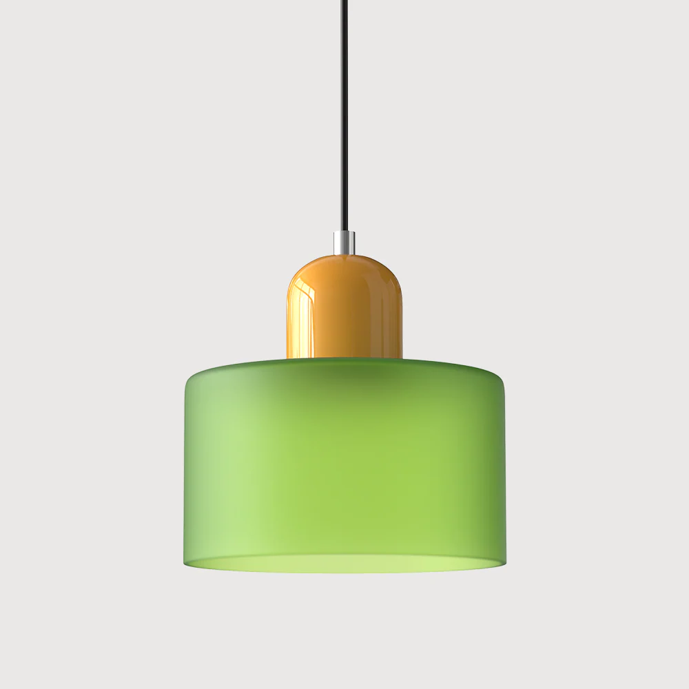 Coloured glass Bauhaus pendant light - Image 30