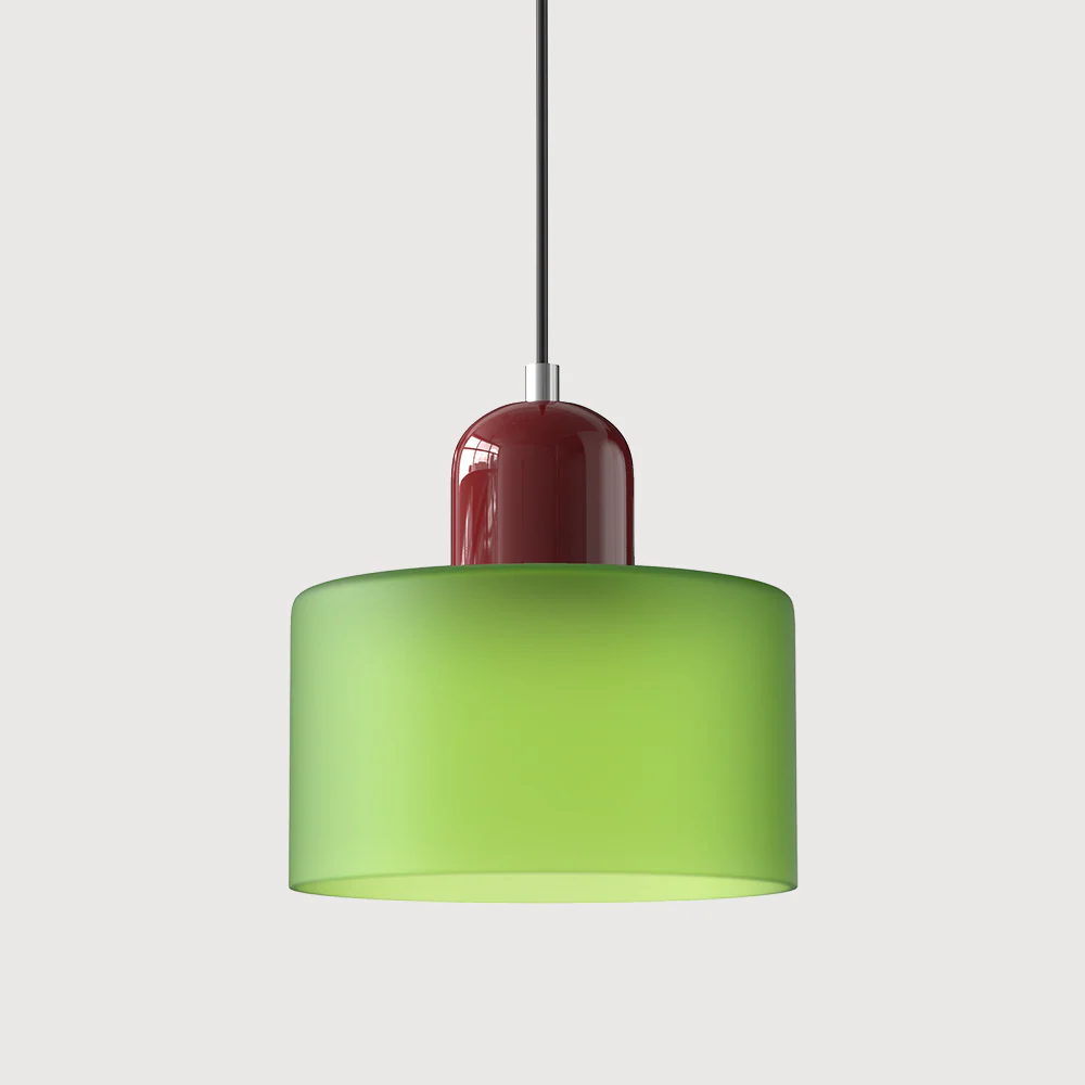 Coloured glass Bauhaus pendant light - Image 31
