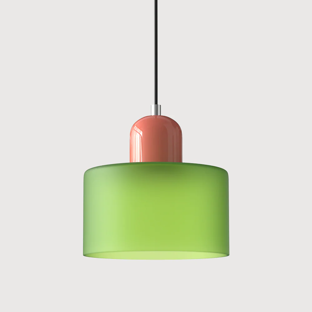 Coloured glass Bauhaus pendant light - Image 34