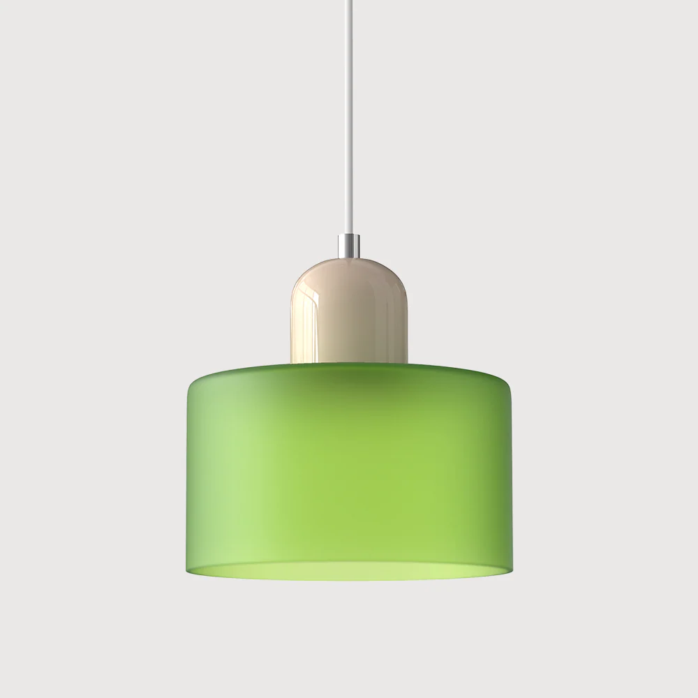 Coloured glass Bauhaus pendant light - Image 35