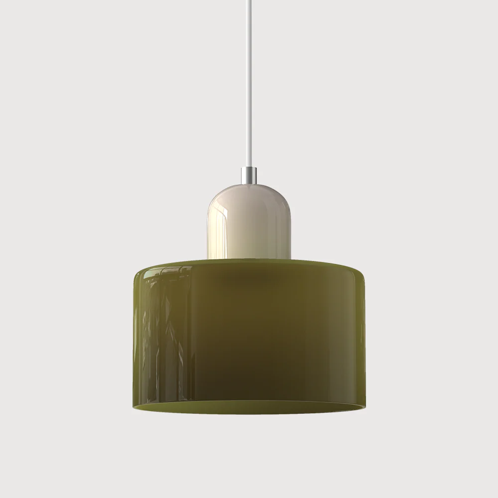 Coloured glass Bauhaus pendant light - Image 36