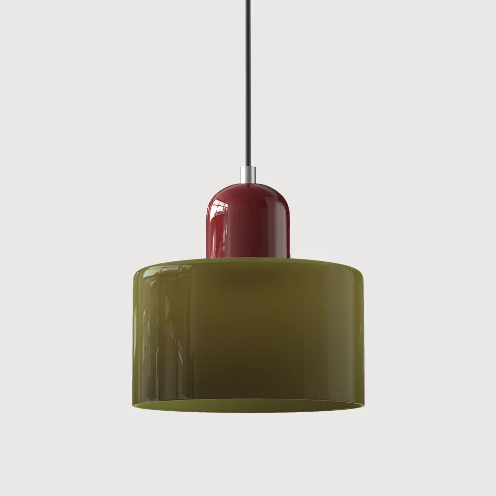 Coloured glass Bauhaus pendant light - Image 41