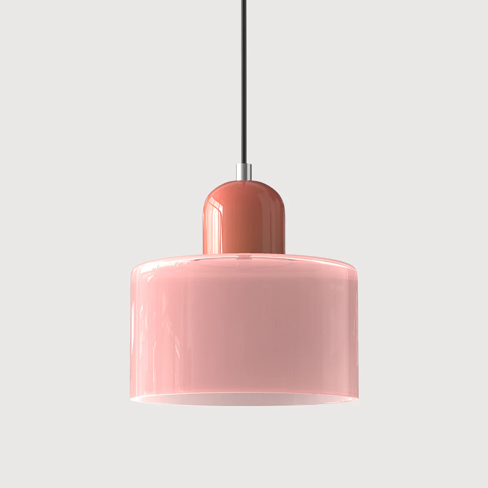 Coloured glass Bauhaus pendant light - Image 6